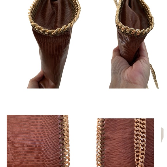 STELLA MCCARTNEY Scale-Embossed Mini Falabella Vegan Bag - Picture 10 of 16